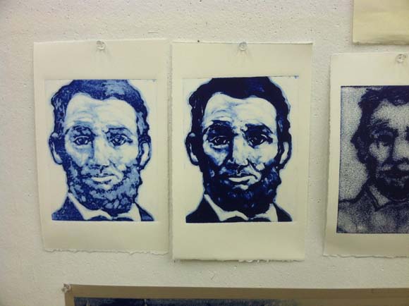 Abe Lincoln Monotype | Claire Dunaway Studios