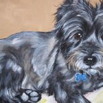 Pet portrait painting by artist Claire Dunaway